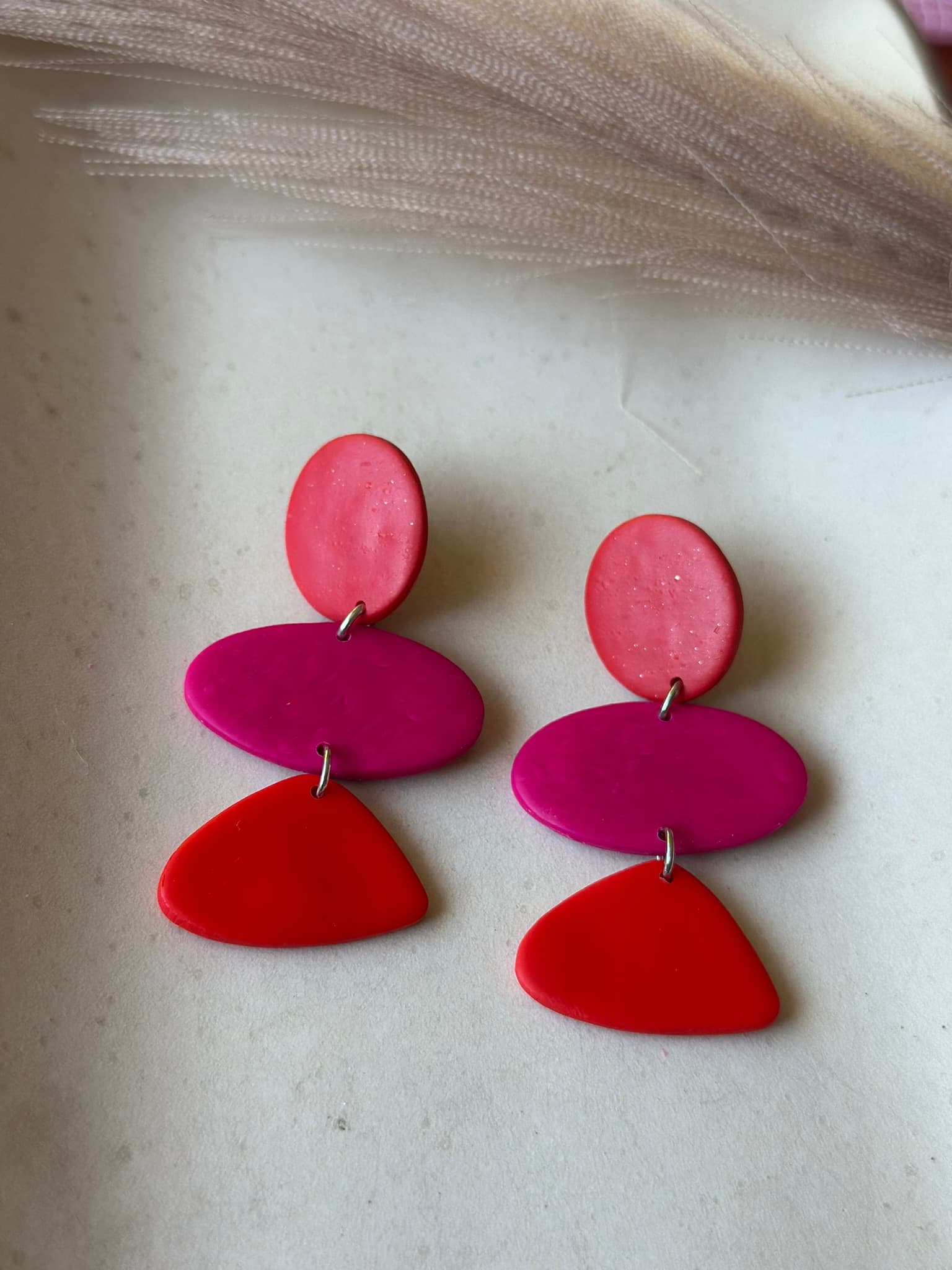 Aros MENTA - Rojo Fucsia - Nura