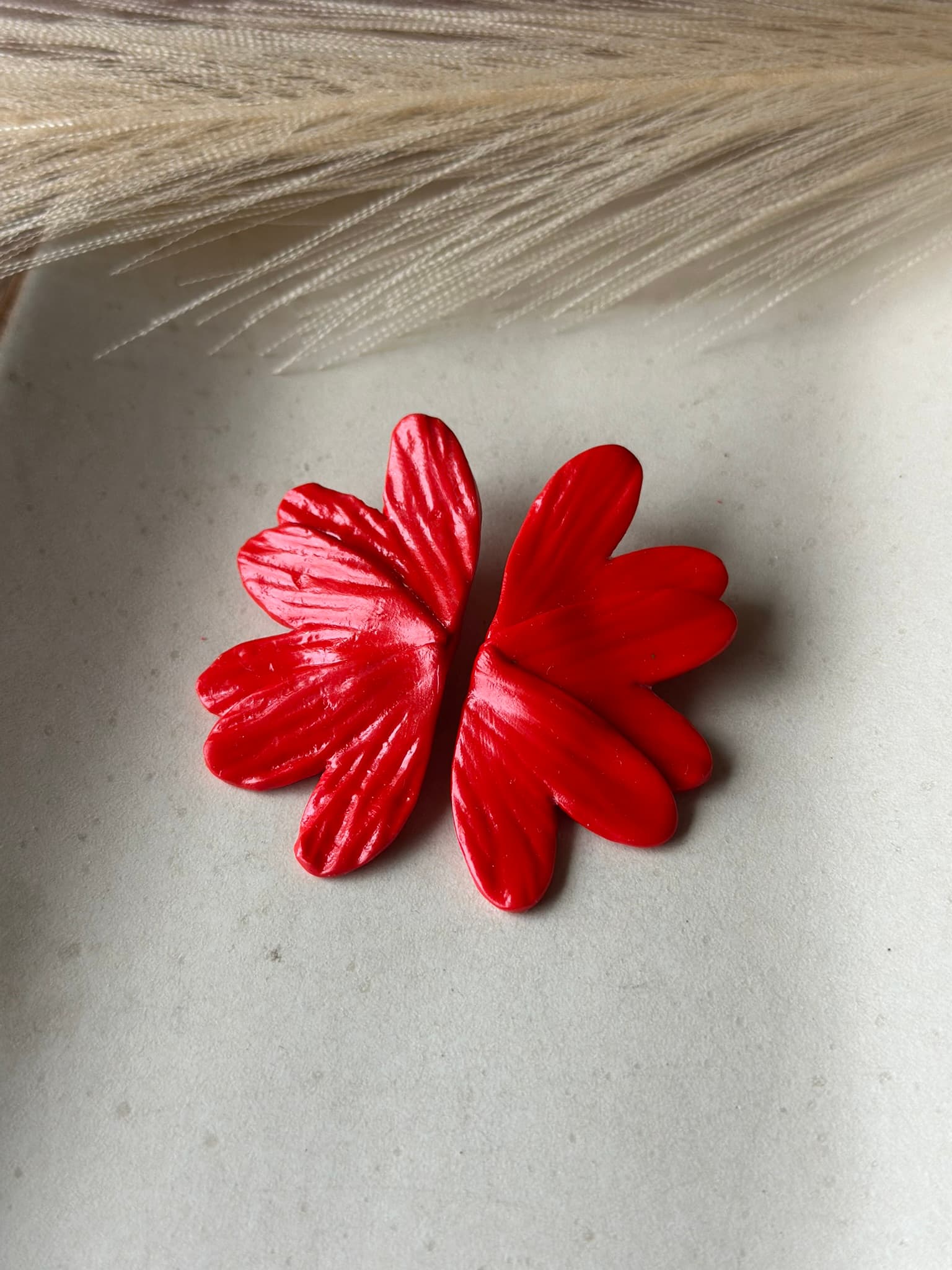 Aros PÉTALO rojo - Nura