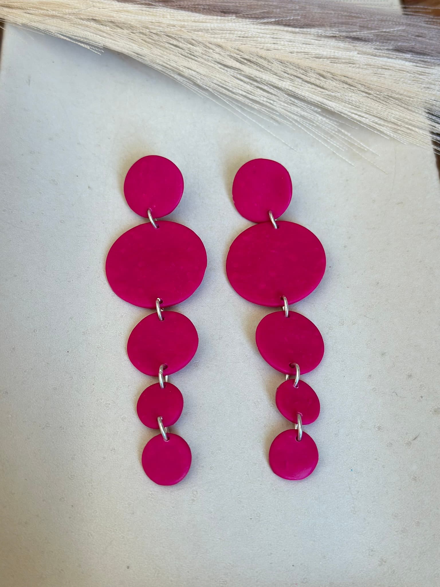 Aros ESTELA - Fucsia Extra Largo - Nura