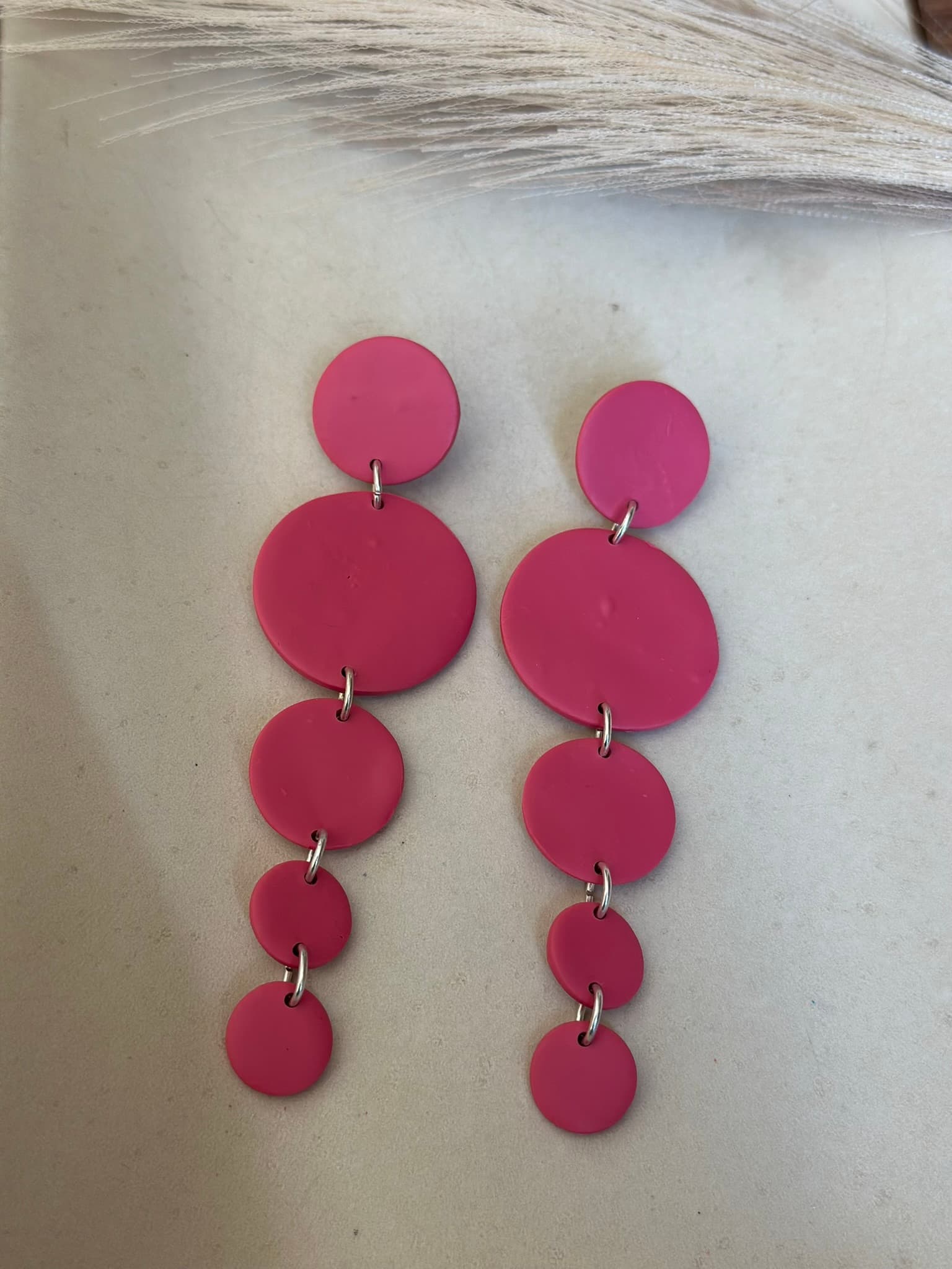 Aros ESTELA - Rosado Extra Largo - Nura